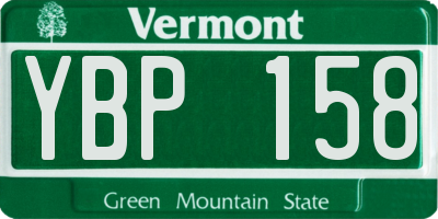 VT license plate YBP158
