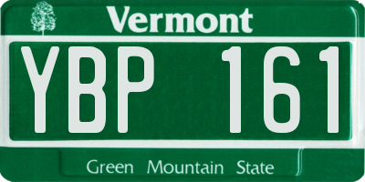 VT license plate YBP161