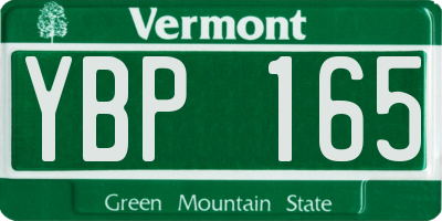 VT license plate YBP165