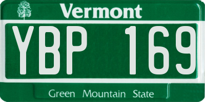 VT license plate YBP169