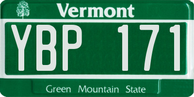 VT license plate YBP171
