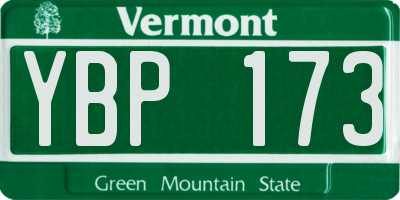 VT license plate YBP173