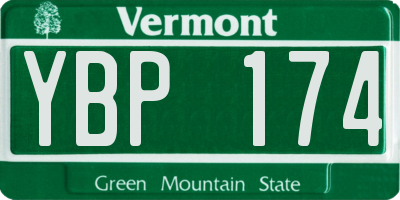 VT license plate YBP174