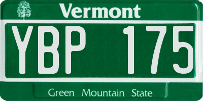 VT license plate YBP175