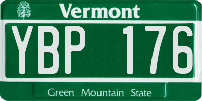 VT license plate YBP176