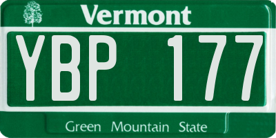 VT license plate YBP177