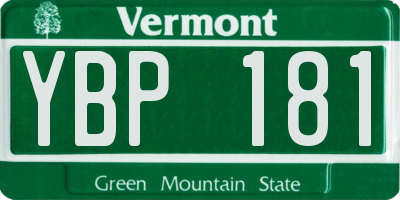 VT license plate YBP181