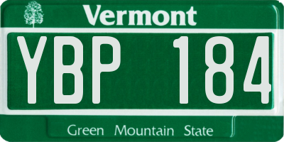 VT license plate YBP184