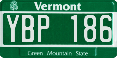 VT license plate YBP186