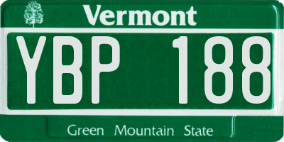 VT license plate YBP188