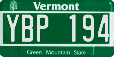 VT license plate YBP194