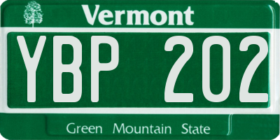 VT license plate YBP202