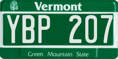 VT license plate YBP207