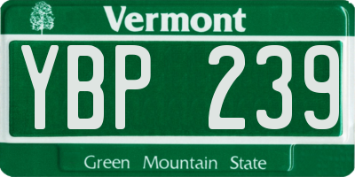 VT license plate YBP239