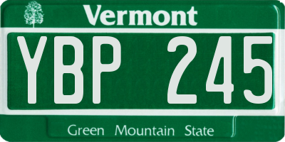 VT license plate YBP245