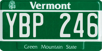 VT license plate YBP246