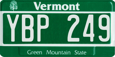 VT license plate YBP249