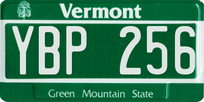 VT license plate YBP256