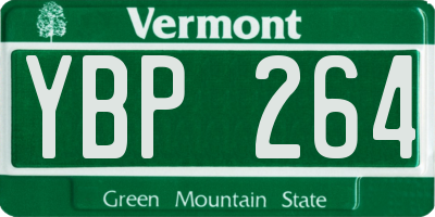 VT license plate YBP264