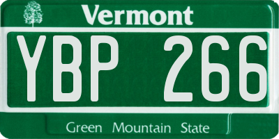 VT license plate YBP266