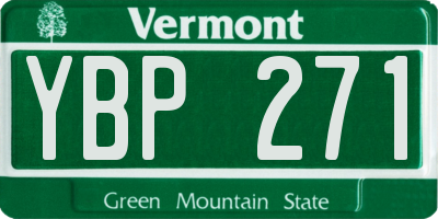 VT license plate YBP271