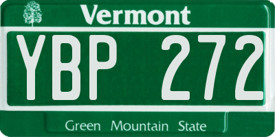 VT license plate YBP272