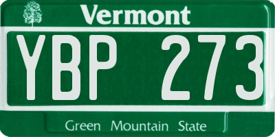 VT license plate YBP273