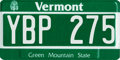 VT license plate YBP275