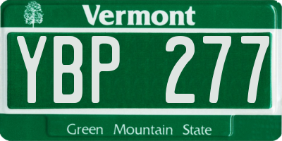 VT license plate YBP277