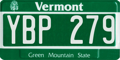 VT license plate YBP279