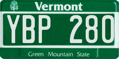 VT license plate YBP280