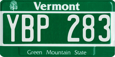 VT license plate YBP283