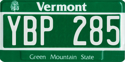 VT license plate YBP285