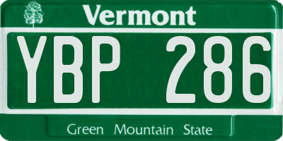 VT license plate YBP286