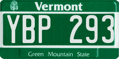 VT license plate YBP293