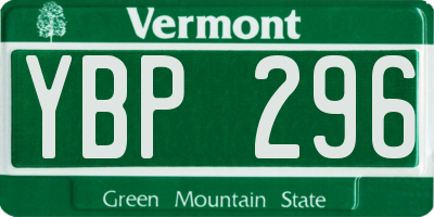 VT license plate YBP296