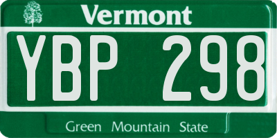 VT license plate YBP298