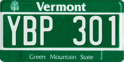 VT license plate YBP301