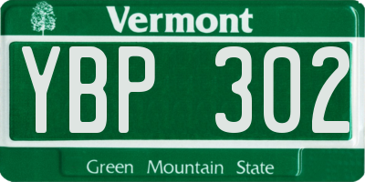 VT license plate YBP302