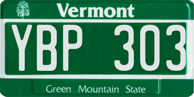 VT license plate YBP303