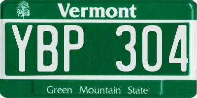 VT license plate YBP304