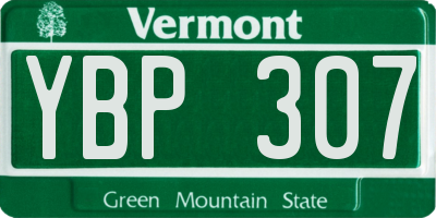 VT license plate YBP307