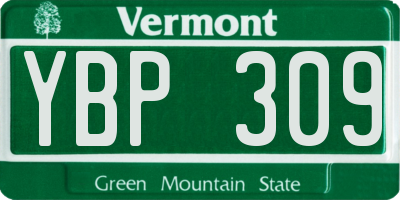 VT license plate YBP309