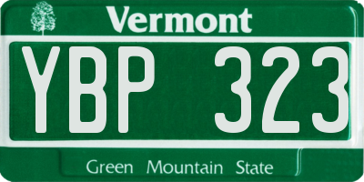 VT license plate YBP323