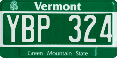 VT license plate YBP324