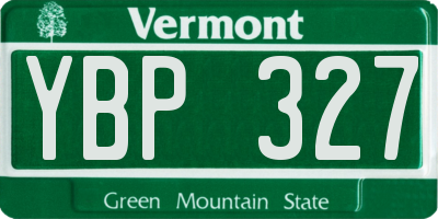 VT license plate YBP327