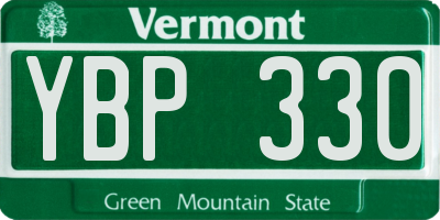 VT license plate YBP330