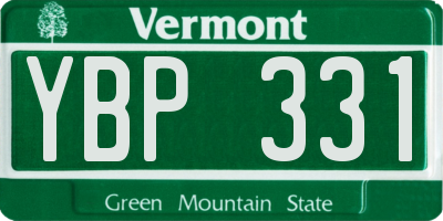 VT license plate YBP331