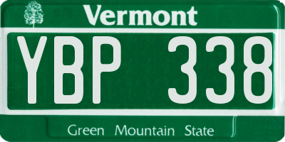 VT license plate YBP338