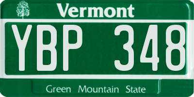 VT license plate YBP348